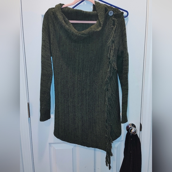 Green Wrap Sweater XL - Picture 2 of 3